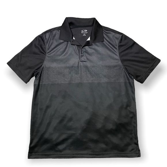 C9 by Champion Black and Gray Polo Shirt Large - Picture 1 of 5